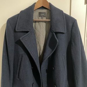 J.Crew Dock peacoat with PrimaLoft- Navy- Large